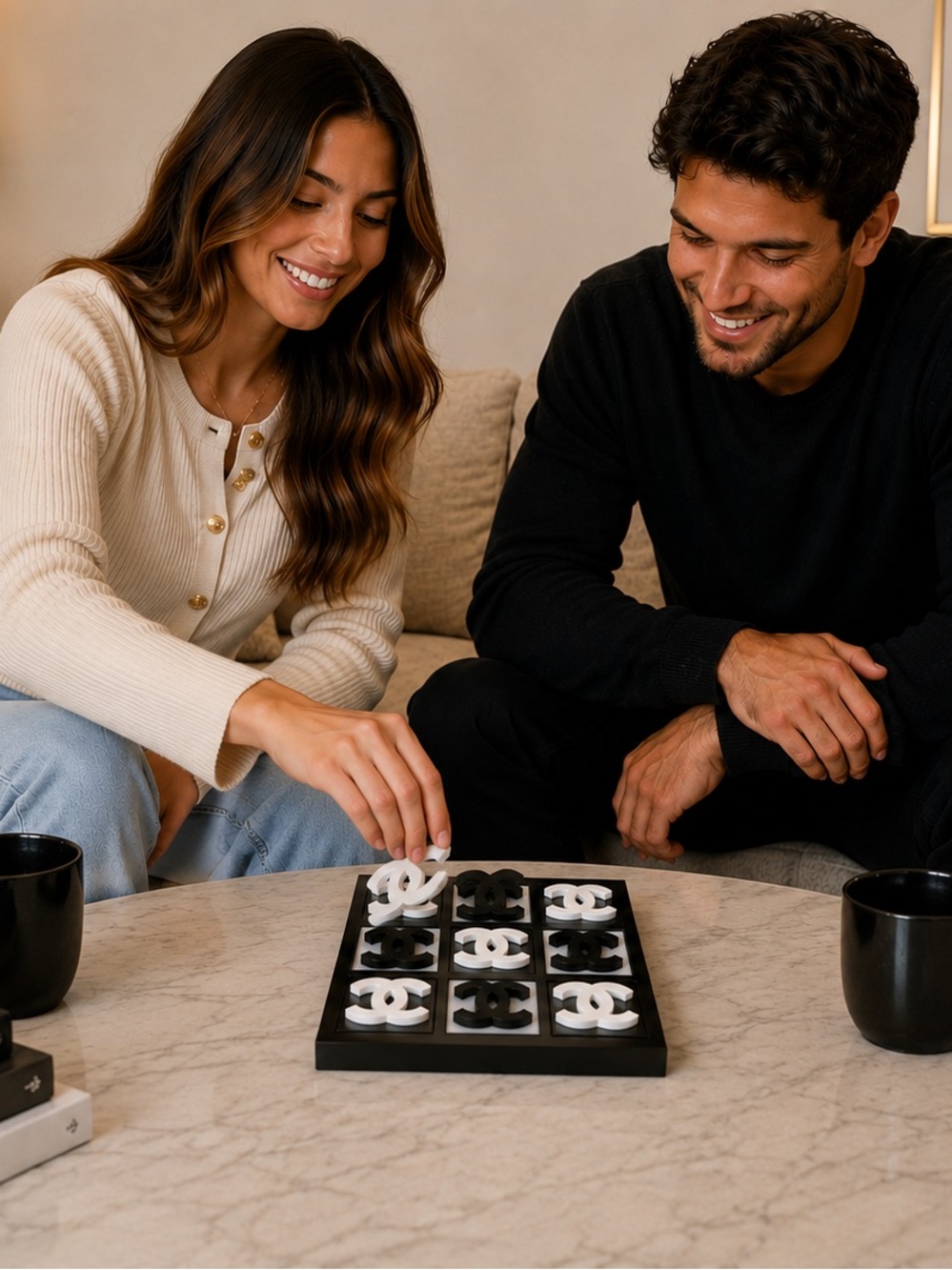 Tic Tac Toe Board -CoffeeTable Game Decor